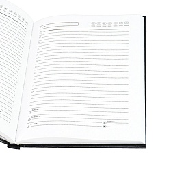 ежедневник недатированный  а6  96л. чёрный  бумвинил