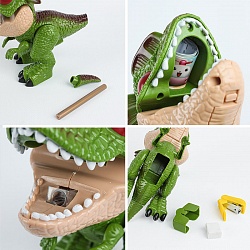 набор настольный детский 5 в 1 "динозавр" зелёный