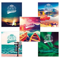 тетрадь  96л кл. "приключения" обложка картон