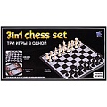 Настольная игра 3 в1 Шахматы,шашки,нарды 39*39см магнитные