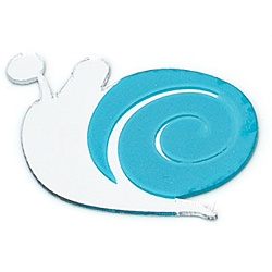 зеркальца фигурные самоклеящиеся , с цветными фрагментами "цветные улитки", в пэт- упаковке