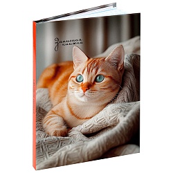 книжка записная  а6  64л "фото котика-2" 7бц, глянц.лам.