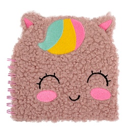 Блокнот 18*18см  на спирали "Darvish" 80л. мордочки меховые ассорти