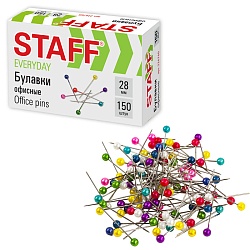 булавки офисные 28мм 150шт/уп