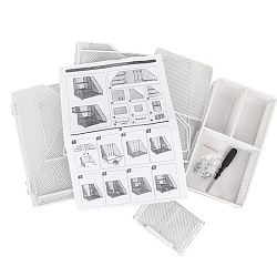 лоток металлический 5 отделений + выдвижная полка+навесной органайзер цвет белый