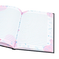 книжка записная  а5  80л "pink & black" 7бц, твин-лак