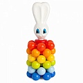 Пирамида-мини с шариками "Зайка", 22 см (в сетке, 8 дет.)