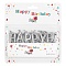 свечи для торта "happy birthday" цвет серебро