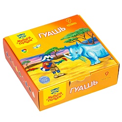 гуашь  9цв. мульти-пульти "енот в африке" 20мл  картонная упаковка 