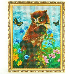 алмазная живопись 40*50см  совушка (уценка)