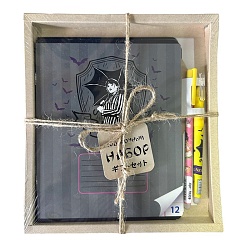 набор тетрадь  12л клетка /линейка вэнсдей по 3шт +  2ручки гелевая со стир. чернилами