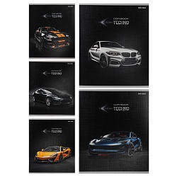 тетрадь  48л кл. "шикарные машины" обложка лён