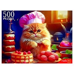пазлы  500 элементов котик-пекарь