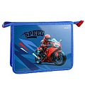 Папка для тетрадей  А5 на молнии Ярко-красный мотоцикл