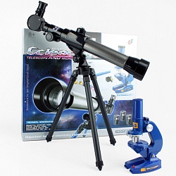 микроскоп + телескоп в наборе.игрушка