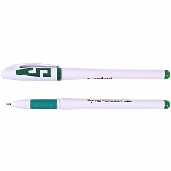 ручка гелевая зелёная "darvish" корпус белый