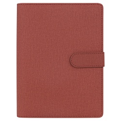 ежедневник а5 недатиров. 100л обложка кож.зам. на кольцах с магнитной застёжке коричневый