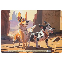 настольное покрытие для лепки а3 псы в пустыне