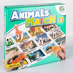 настольная игра "animals match" (подбери животное)