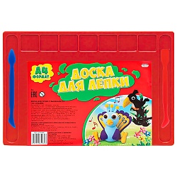доска для лепки с выемками а4 + 2 стека ассорти