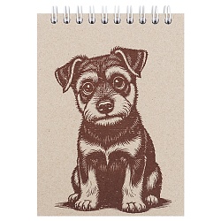 Блокнот 10*14см  80л крафт обложка на гребне