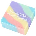Ластик PASTEL  34х34х14 мм, квадратный, ассорти, ЭКО ПВХ Brauberg