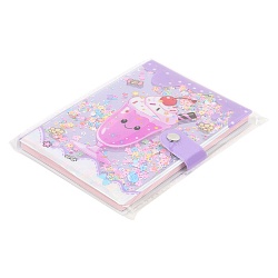 Блокнот 10,5*14,8см 80л на кнопке в клетку "Коктель"