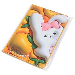 Блокнот A5  80л обложка кожзам "Красивый зайка" клетка