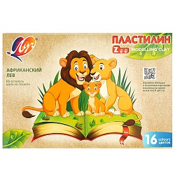 пластилин 16цв. "zoo" 240г луч