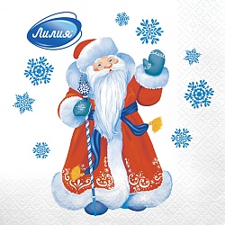 салфетка бум. 2-х слойная морозко 33*33см (20шт.уп.)