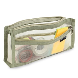 пенал на молнии оливковый