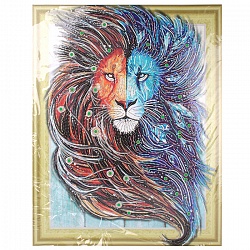 алмазная  живопись "darvish" 40*50см  грива льва