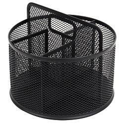 органайзер настольный металлический 5 отделений черный