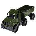 Машинка Тягач "Бизон" бортовой с прицепом военный