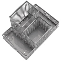 органайзер настольный металлический серый