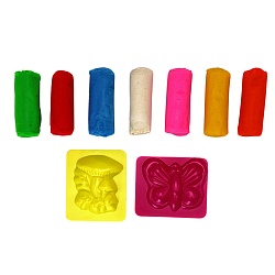 набор теста для лепки капибара в наборе : 2 формочки, тесто для лепки 7 цветов