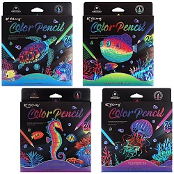 карандаши 24цв трехгранный корпус "подводный мир"