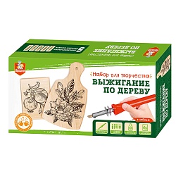 выжигание. набор для выжигания по дереву (аппарат с насадками, доска 1 шт, доска разделочная 1 шт)