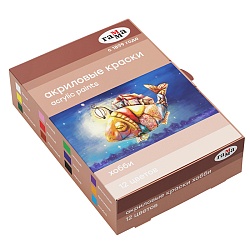 краски акриловые декоративные 12цв "хобби" 20мл гамма