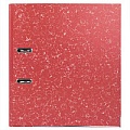 Папка-регистратор 50мм А4 красный  мрамор с окантовкой