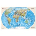 Карта мира полит. Интерактивная 1:35М лам. (в картон. тубусе)