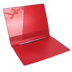 папка с пружинным скоросшивателем и карманом а4 красная