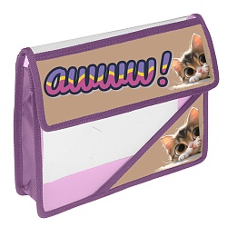 папка для тетрадей  а5 на липучках любопытный котик