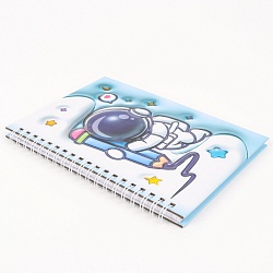 Блокнот 13*18см 48л на спирали в клетку "Космонавт"