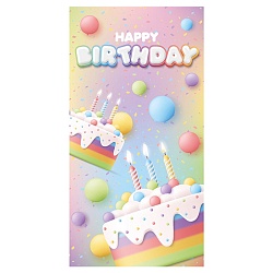 открытка-конверт "happy birthday" (праздничные торты)