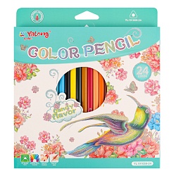 карандаши 24цв ароматизированные трёхгранный корпус