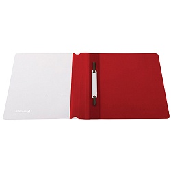 папка-скоросшиватель а5 "brauberg" 180мкм красная