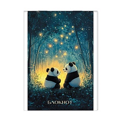 Блокнот А6  32л "Панды" на скрепке