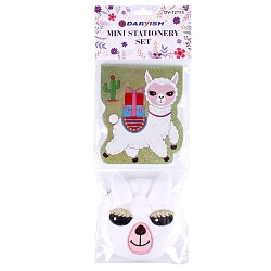Набор канцелярский (блокнотА7,48листов, монетница) Лама "Darvish" на европодвесе