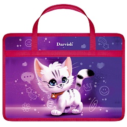 папка детская с ручками "милый котёнок"
